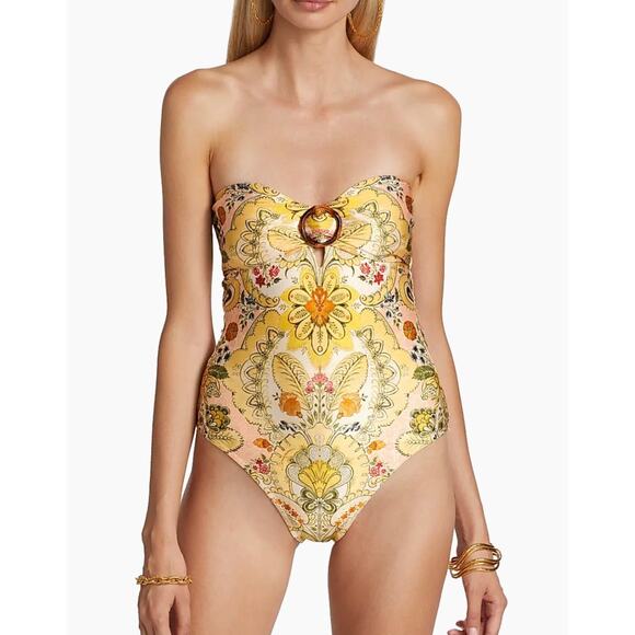 Zimmermann Other - Zimmermann Swimsuit Womens Small 4-6 One Piece Laurel Scarf Print Cutout